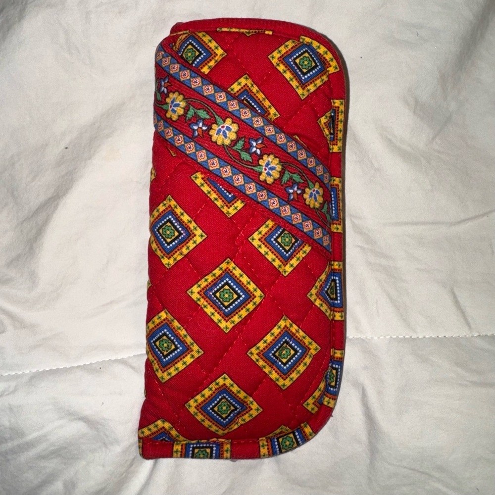 Vera Bradley Quilted Eye Glass Case - Villa Red